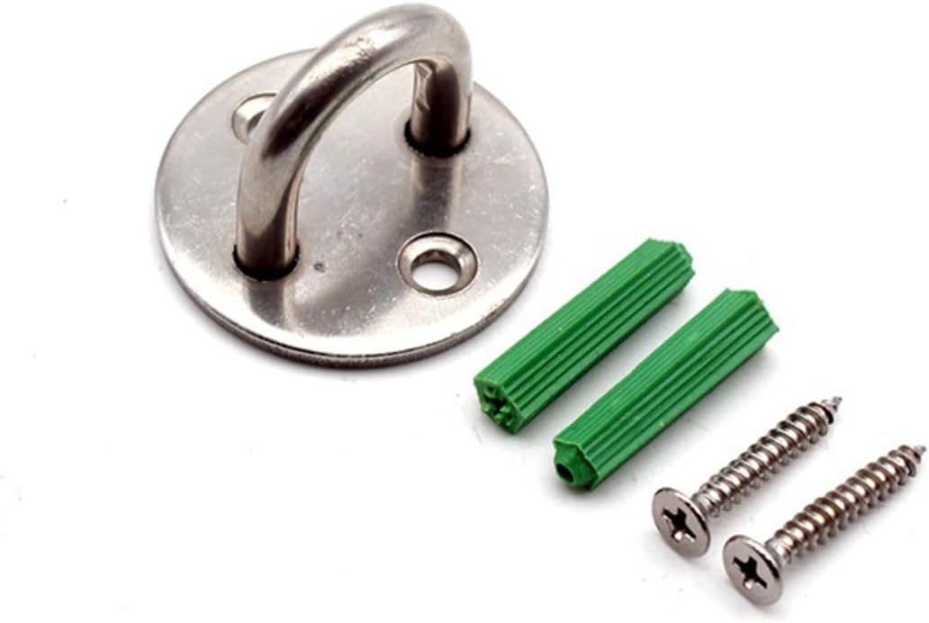 Pad Eye Plate Ceiling Hooks 1pc Ceiling Hook W/Screw U-Shape Staple Lock up Hanger Stainless Steel Pad Eye Plate Home/Outdoor/Marine 33mm/40mm/50mm(Silver M)