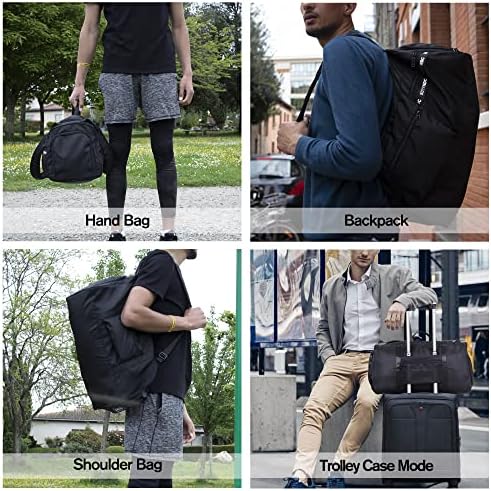 Travel Duffle Bag, Gym Bag with Shoe Compartment, Women Waterproof Sports Duffle Bag,Large Men Workout luggage Bags,Multifunction Weekend Overnight Backpacks(Black) 6 Travel Duffle Bag, Gym Bag with Shoe Compartment, Women Waterproof Sports Duffle Bag,Large Men Workout luggage Bags,Multifunction Weekend Overnight Backpacks(Black)