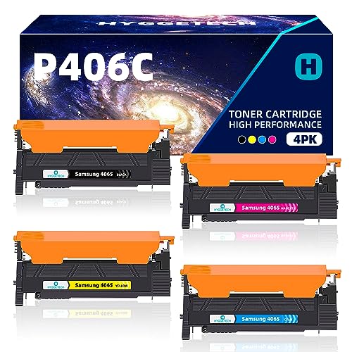 Hyggetech Toner Compatible pour Samsung CLT-406S CLT-K406S CLT-P406C pour Samsung Xpress C460W C460FW C410W CLP-360 CLP-360N CLP-365 CLP-365W CLX-3300 CLX-3305...