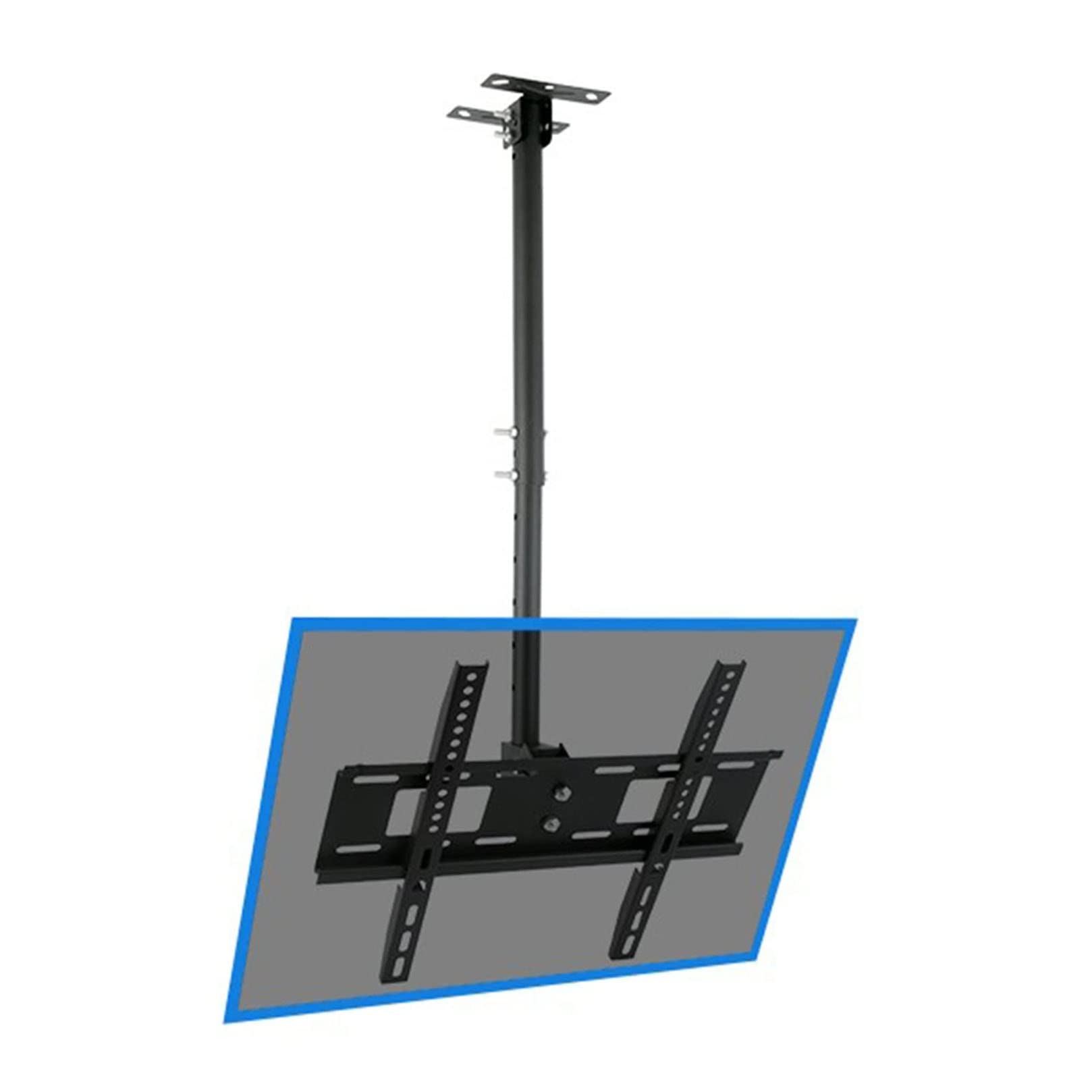 Support TV plafond télescopique inclinable pivotant charge 60 kg 32-60 pouces
