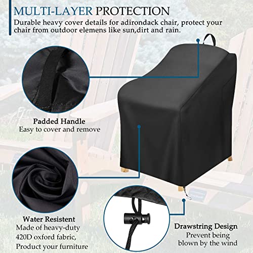 Housse de protection tissu Oxford 420D durable pour fauteuil Adirondack - 3
