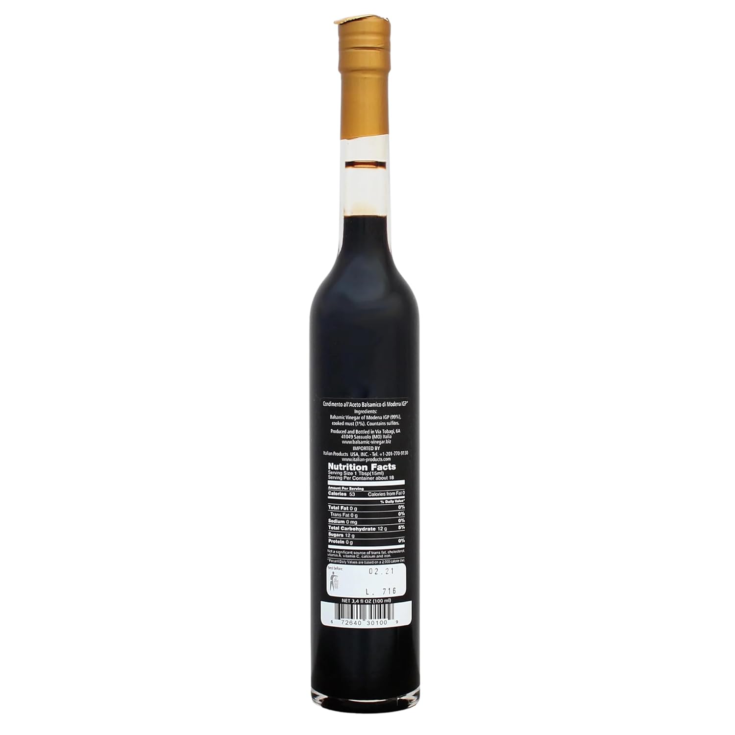 Compagnia Del Montale Balsamic Vinegar Vigna Oro, 3.4-Ounce Unit - 3 Pack