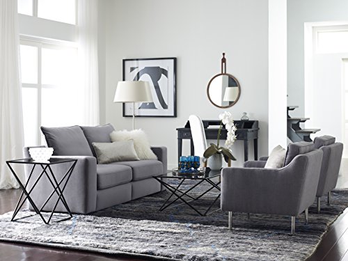 Sillón tapizado moderno plegable Gris miniatura 2
