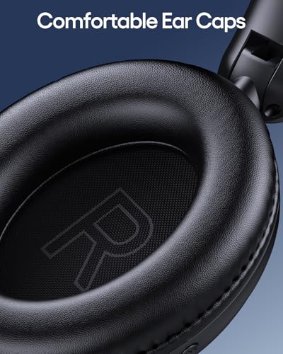 undefined TAGRY Hybrid Active Noise Cancelling Headphones 100H Playtime Wireless Bluetooth Over Ear Headphone with Fast Charging Hi-Res Audio Comfort Earcups Headsets for Home Travel Office Phone PC Black の商品画像 6