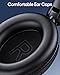 TAGRY Hybrid Active Noise Cancelling Headphones 100H Playtime Wireless Bluetooth Over Ear Headphone with Fast Charging Hi-Res Audio Comfort Earcups Headsets for Home Travel Office Phone PC Black