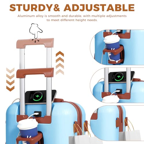 Luggage 10 Piece Set, 20″ Carry On Luggage with Suitcase Organiser, PC+ABS Hard Shell Suitcase, with Spinning Wheels, Suitable for Business Travel, Travel Essentials (Blue)3