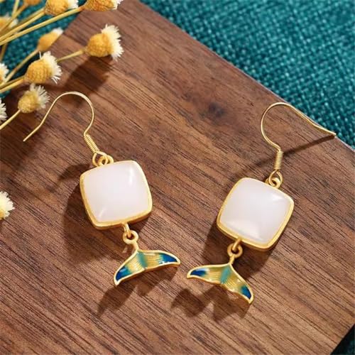 Boucles d'oreilles ethniques légères pour oreilles sensibles au style palais rétro - 2
