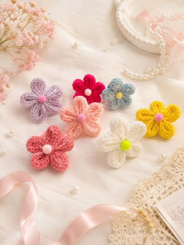 Image of Pretty Petals Crochet Rakhi Combo with Handmade Floral Yarn Design, Reusable Decorative Style, Raksha Bandhan Gift Set for Brother and Family