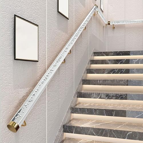 Barandilla acrílica transparente para escaleras de interior, barandilla de seguridad de pared para pasillos, personas mayores, niños y discapacitados, barras de apoyo, capacidad de carga de 250 kg