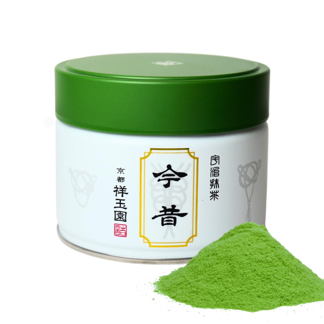 Amazon | 祥玉園 宇治抹茶 今昔 100g 缶入り 薄茶・お稽古・抹茶ラテ用