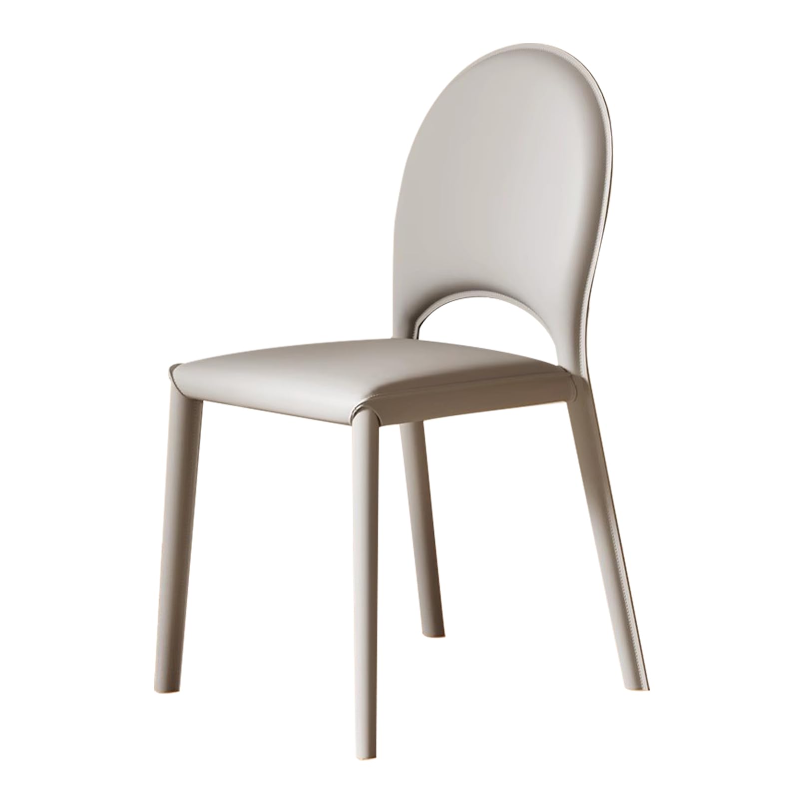 Chaises médiévales de cuisine en cuir rembourré et métal pour salon