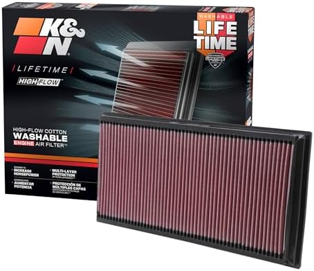 K&N 33-2857 Replacement Air Filter for Cars