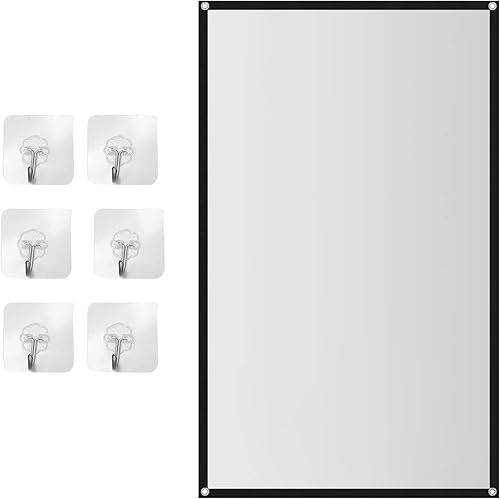 Portable Projector Screen for Home Theater Outdoor HD White Foldable Anti-Crease (72Inch)