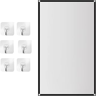 AWAOVV Pantalla de proyector portátil para cine en casa al aire libre, HD, color blanco, plegable, antiarrugas (72 pulgadas)