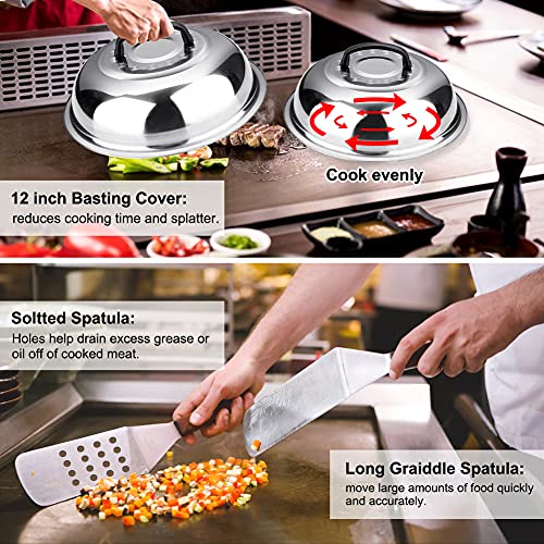 image for Yekale Griddle Accessories Kit, 121 Pcs Griddle Grill Tools Set for Bl