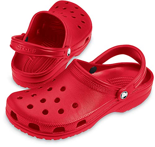 Image of Crocs Classic Clog|Comfortable Slip On Casual Water Shoe, Red, 7 US Men / 9 US Women