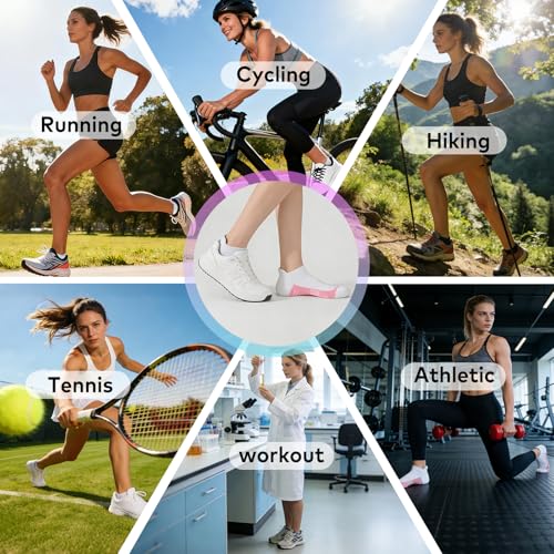 Image of cuangya Ankle Socks for Women - Athletic Low Cut Running Cushioned Socks (3-5 Pairs)
