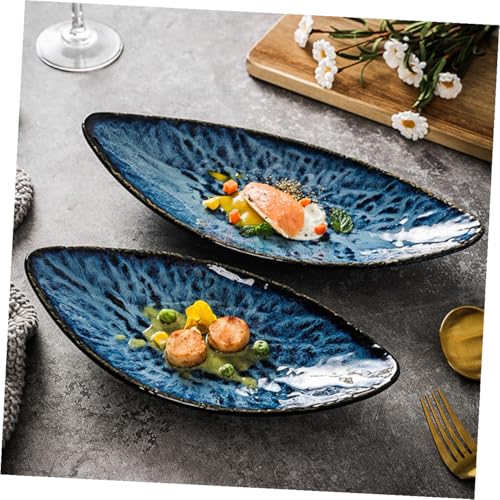 Plato de cerámica estilo japonés para sushi y sashimi miniatura 3