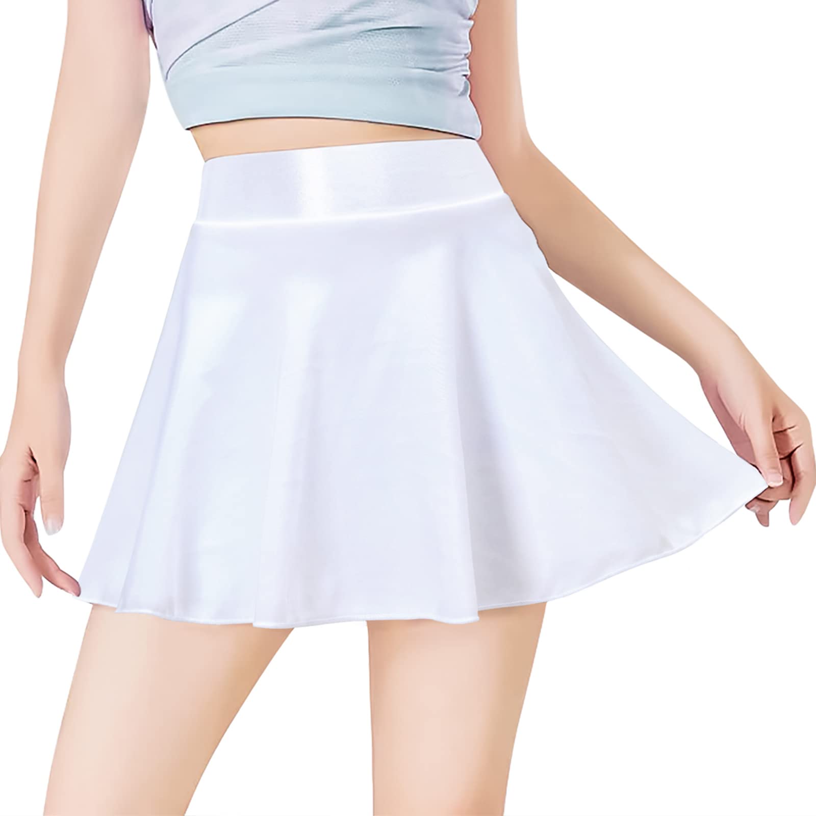 Gnainach Girls Skorts High Waist Athletic Skirts With Shorts