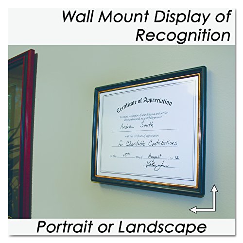 Nu-Dell 8.5 X 11 Inches Ez Mount Pre-Framed Award Certificate Frame, Black/Gold #TOP6
