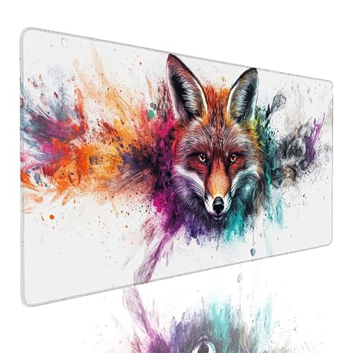 Tapis de souris gaming XXL accessoire de bureau tapis de souris grand format Fox G5-F