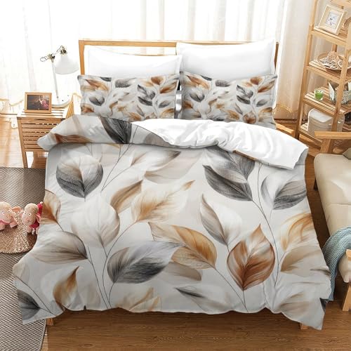 Parure de lit King effet 3D toucher microfibre super douce pour lit double - 3