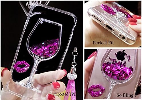 Miniatura 7 de Funda líquida para Samsung Galaxy S9 Plus, diseño de arena movediza con diseño de diamante 3D con purpurina brillante y estrellas flotantes,