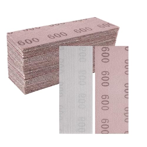 Image of Sruhrak 50PCS Sanding Sheets 70 x 198 mm Hook and Loop Net Sandpaper, 600 Grits, For Wood Metal Plaster & Furniture Sanding, Fits Hand Sanders
