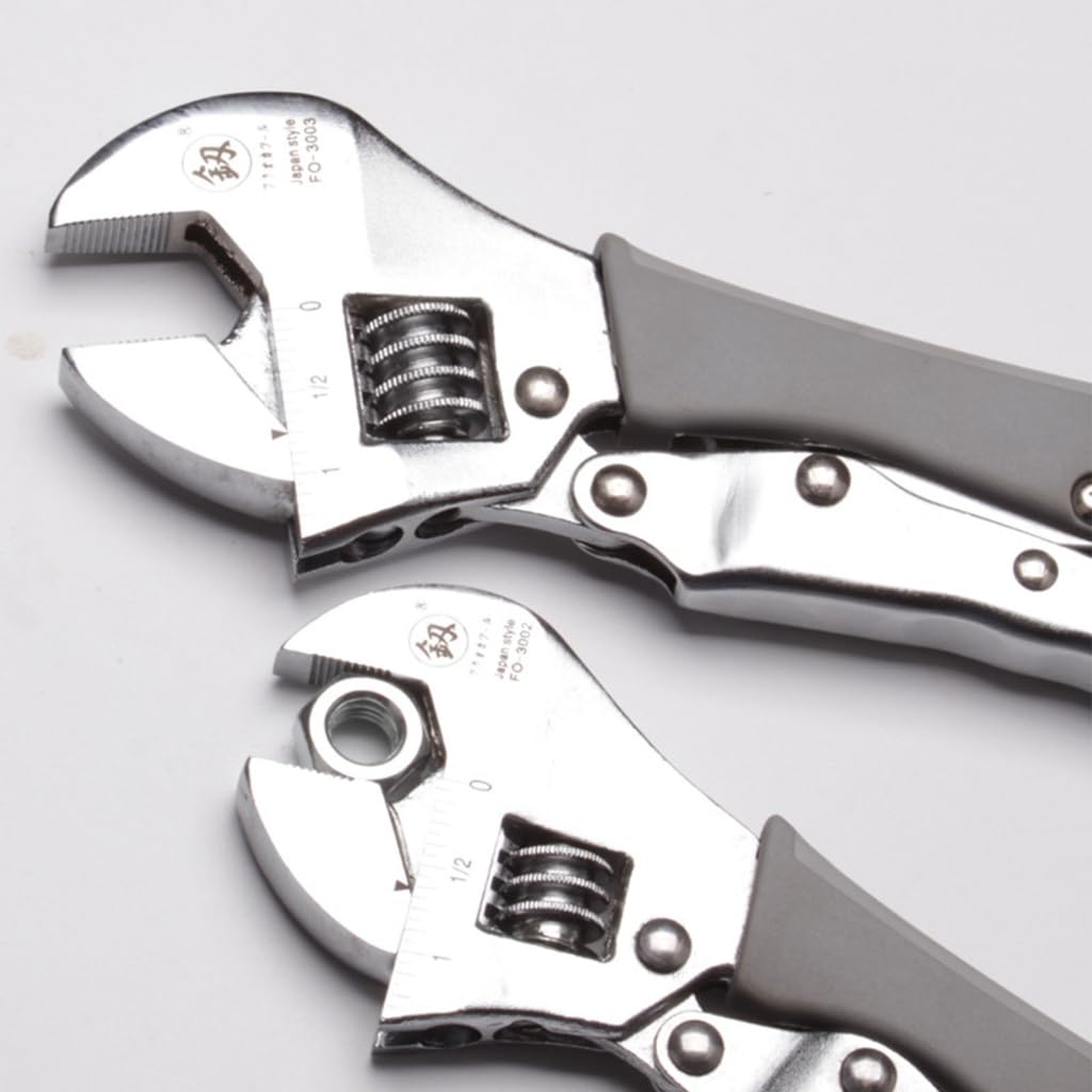 Llave inglesa ajustable de apertura grande, llave inglesa deslizante de ángulo ajustable, herramientas de reparación de automóviles para el hogar de 10 pulgadas