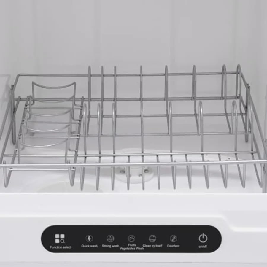 Smarter Tisch-Geschirrspüler, 2–6 Plätze, werkzeuglose Installat, tragbarer Geschirrspüler for kleine Küchen, Wohnungen und Wohnmobile