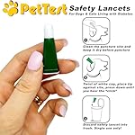 PetTest Safety Lancets for Diabetes Testing with Dogs & Cats, 21 Gauge, Diabetic Monitoring Blood Test Lancets, Easy Pricker for Testing for Blood Glucose in Diabetic Pets (100 Count)