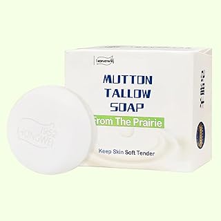 5 pieces of Mutton Tallow Soap | All Natural Grass Fed Tallow Soap – Moisturizing Face & Body Wash Great, Sensitive Skin – Handcrafted Bath Soap for Adults, Kids