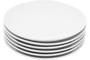 Miicol Ceramic Dessert Plates Set of 6, Small White Appetizer Plates