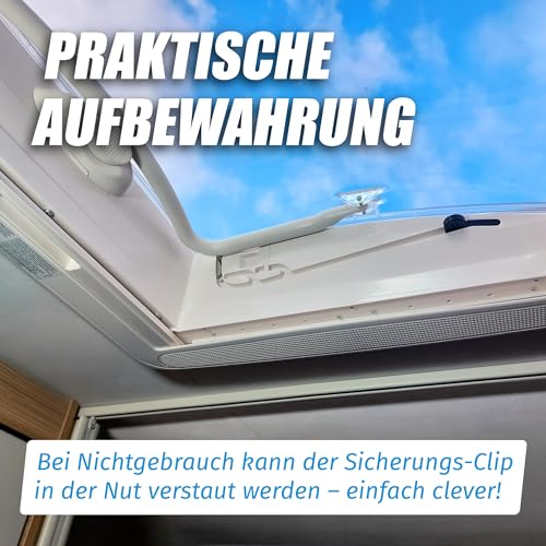 MaJoCompTec® SKYSAFE Verriegelung für Dometic Dachfenster | Zubehör Wohnmobil Wohnwagen Van Schutz | Dachluken Sturmsicherung (4, SKYSAFE Heki Mini - Midi)