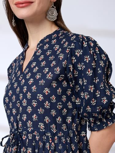 Image of Globus Women Ethnic Dresses (3641667001 Blue S)