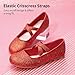 DREAM PAIRS Girls Ballerina Dress Shoes Mary Jane Flats,Size 4 Big Kid,RED,Angie-2