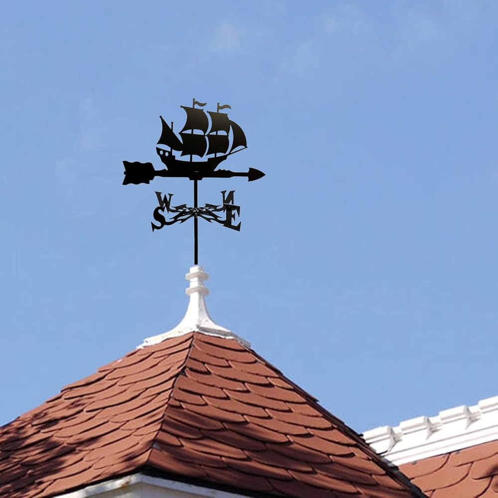 Wiatrowskaz ze stali nierdzewnej, Retro Farm Ze Stali Nierdzewnej Wskaźnik Kierunkowskazy, Przyrząd Do Pomiaru Dziedzińca Dla Gospodarstwa Rolnego Na Zewnątrz
