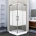 Produktbild Duschkabine Duschwand Duschabtrennung Eckdusche, Echtglas, Schiebetür mit Tasse 80x80x195 oder 90x90x195, Viertelkreis Eckig