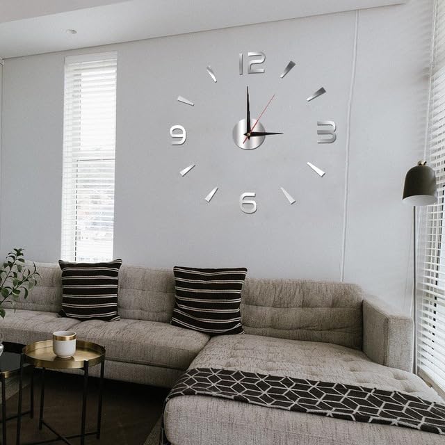 Horloge Murale Ronde en Synthétique Salon Décoration Intérieure