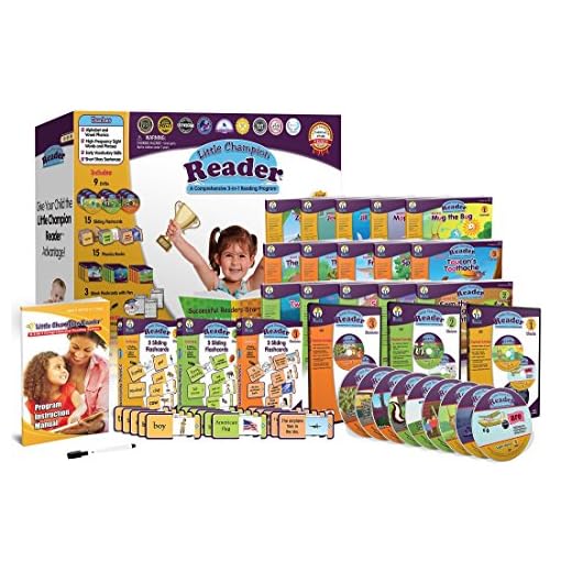 Early Reading Program for Baby, Toddler, Preschool, Kindergarten- Alphabet, Vowel Phonics & 200+ Sight Words - Little Champion Reader 9 DVD, Flash Card, Book Kit