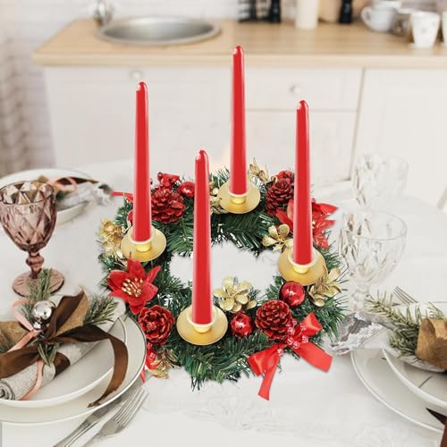 Couronnes d'anneaux de bougies pour illuminer vos dîners de Noël en famille