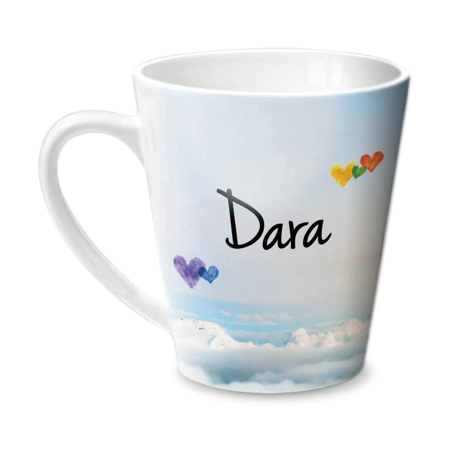 Hot Muggs® Simply Love You Dara Conical Personalised Name Ceramic, 315ml, 1 Unit