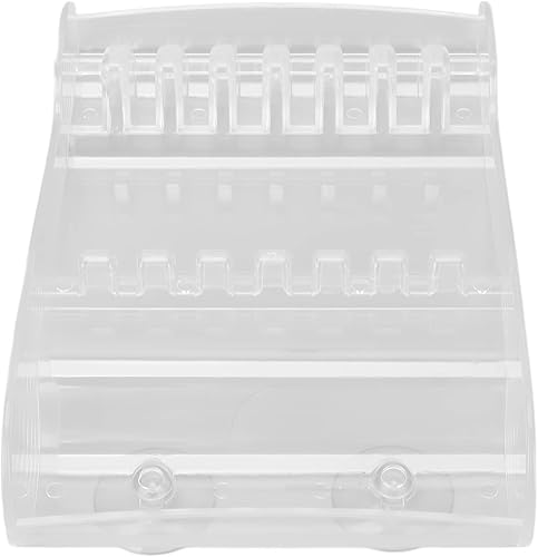 Brrnoo Estante de almacenamiento para tijeras de peluquería, plástico transparente, 6 estantes, aprox. 8.3 x 5.5 in 8.3 x 5.5 pulgadas, accesorio
