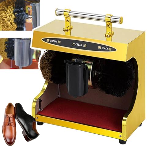 ZHJOPP Cirage Chaussures électrique Commercial,cireuse de Chaussures Induction Horizontale entièrement Automatique,avec boîte Huile et Conception de Main Courante, huilage Automatique (D)