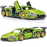 NEWRICE Supersportwagen-Bausteine Set,Autobau-Spielzeug im Maßstab 1:14 Rennwagen-Sammelmodell, für Jungen ab 12 Jahren, Erwachsene (1475 Stück)