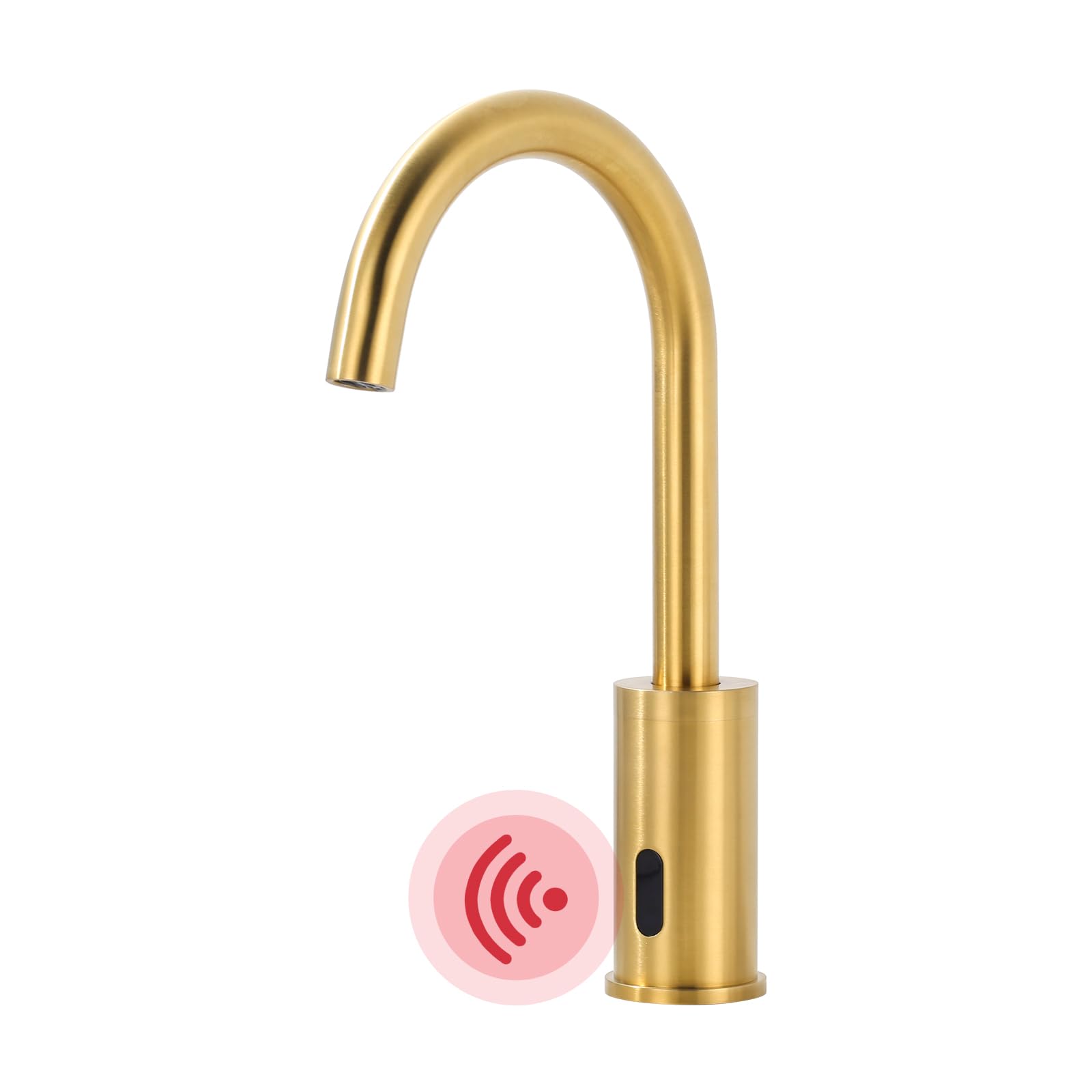Sensor de grifo: grifo de baño sensor infrarrojo para baño – grifo de baño automático con caja de control – mezclador de temperatura, oro