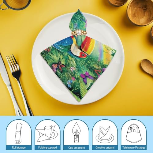 Servilletas de tela suaves de tucán, reutilizables y perfectas para proteger tu mesa 8