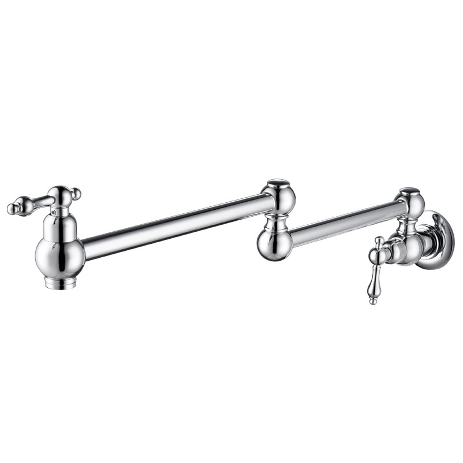 Grifo de llenado de ollas de latón macizo para cocina con brazo de doble articulación