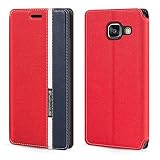 Custodia Flip in Pelle PU Bicolore con Chiusura Magnetica Invisibile Compatibile con Samsung Galaxy A3 2016, Cover Elegante e Protettiva