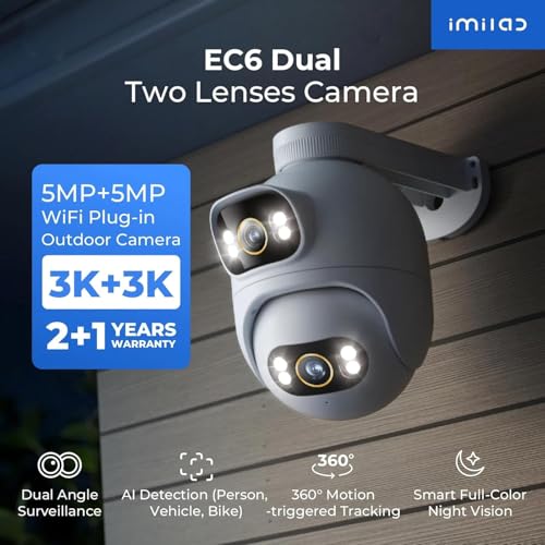 Save 30% Off IMILAB EC6 Dual 3K Plug-in Security Camera - Image 3